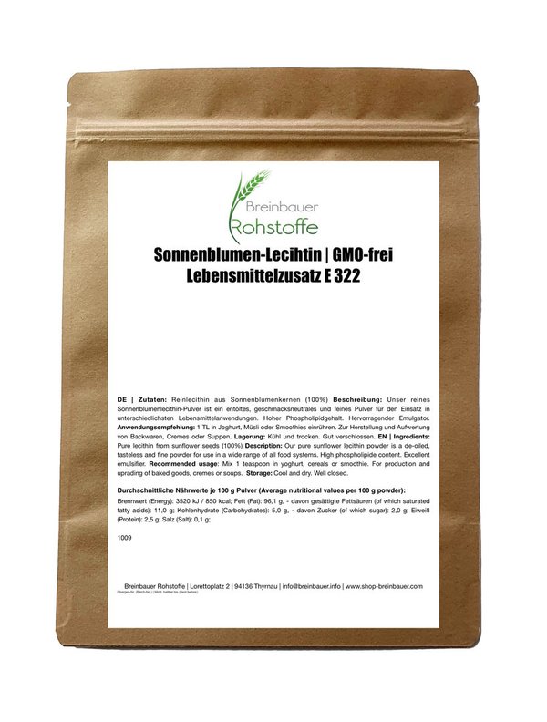 Pure sunflower lecithin powder | Food additive E 322