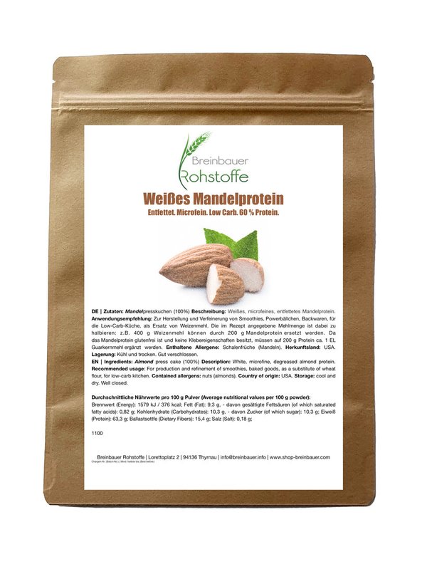 Almond protein | Protein powder for vegan diet