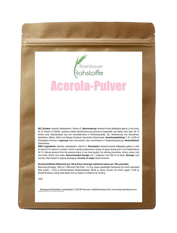 Acerola-Pulver | Superfood mit 25 % Vitamin C