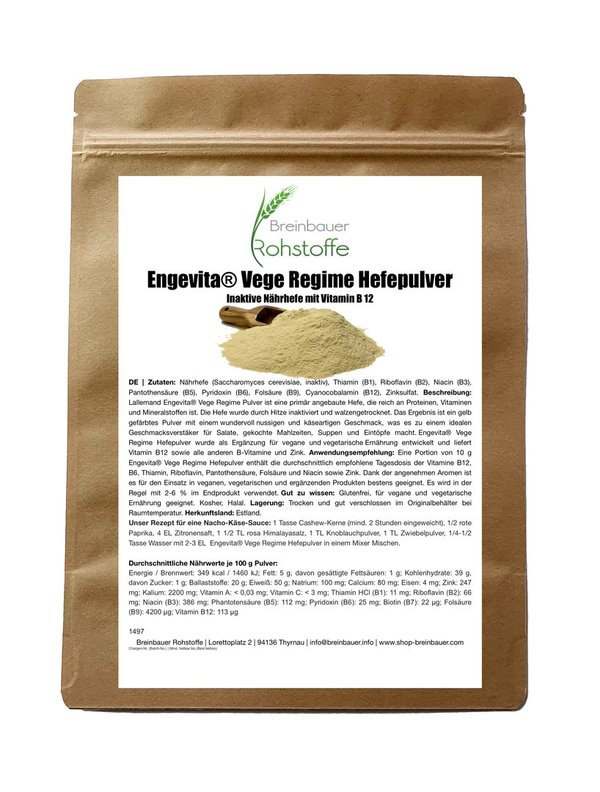 Engevita® Vege Regime yeast powder | Inactive nutritional yeast with vitamin B 12