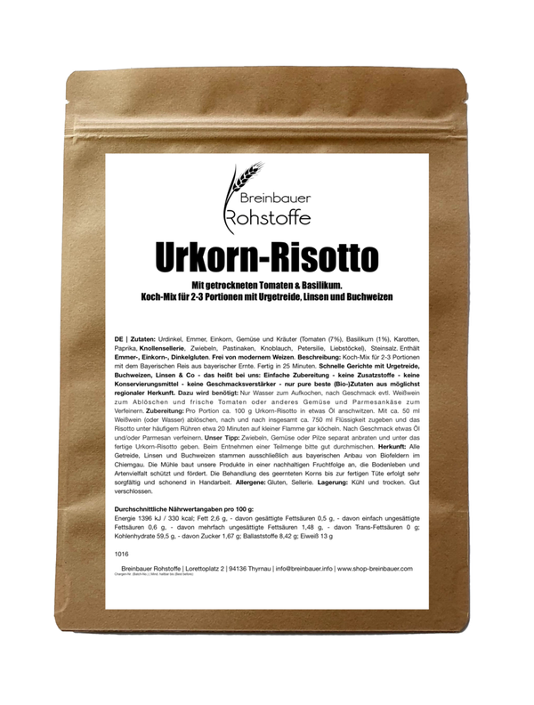 Urkorn-Risotto mit getrockneten Tomaten & Basilikum | Koch-Mix mit Bayerischem Reis